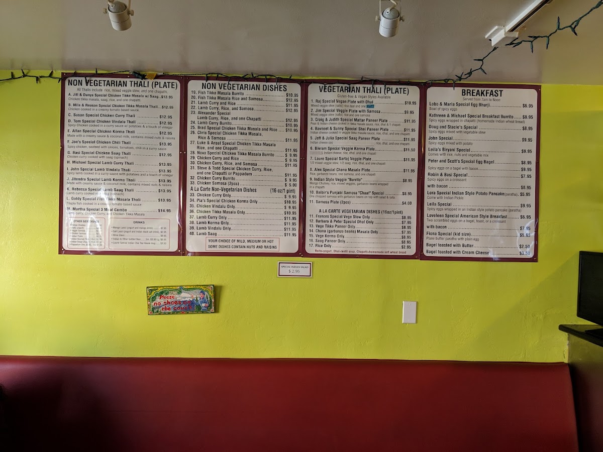 Menu - Sartaj India Cafe photo 2
