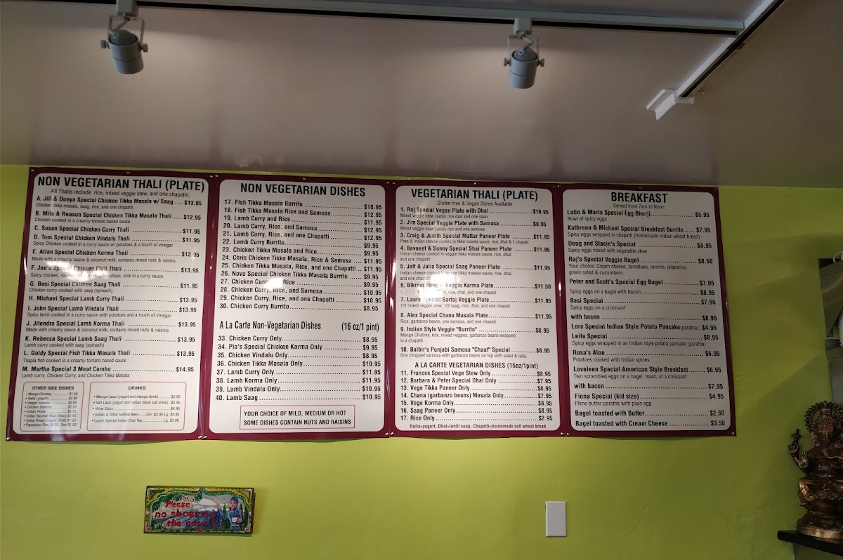 Menu - Sartaj India Cafe photo 3