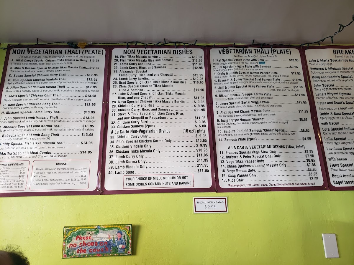 Menu - Sartaj India Cafe photo 5